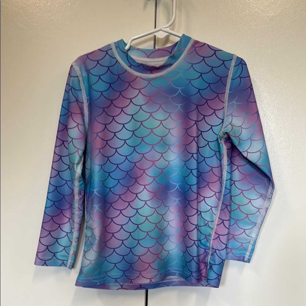 New mermaid rash guard by bitty fish. Size 3T.